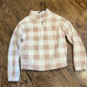 Colsie Half Zip Long Sleeve Sherpa Sweater